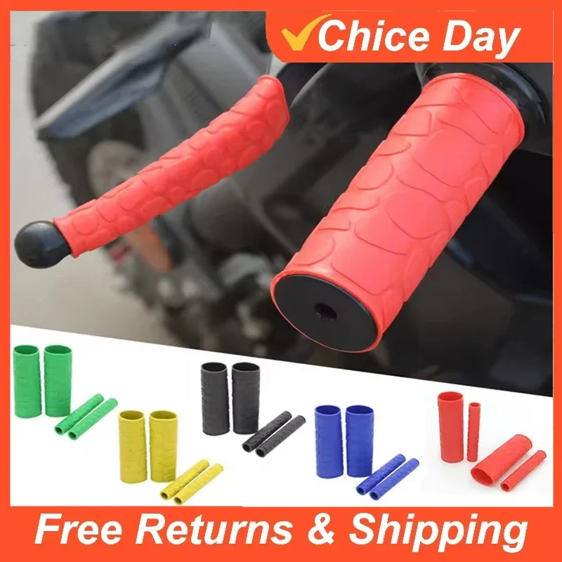 2 Pairs Universal Motorcycle Handlebar Grip Brake Clutches Lever Cover Protector Rubber Bar Brake Handle Silicone Sleeve Amagi