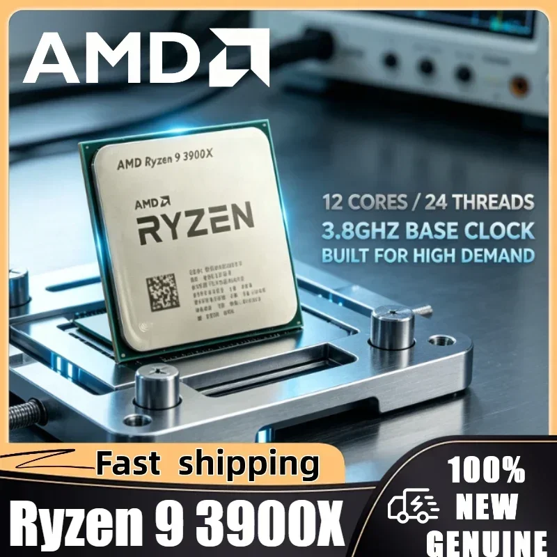 100% Brand New AMD Ryzen 9 3900X 3.8GHz 12-Core 24-Thread Processor For Gaming CPU Without Package R9 3900X