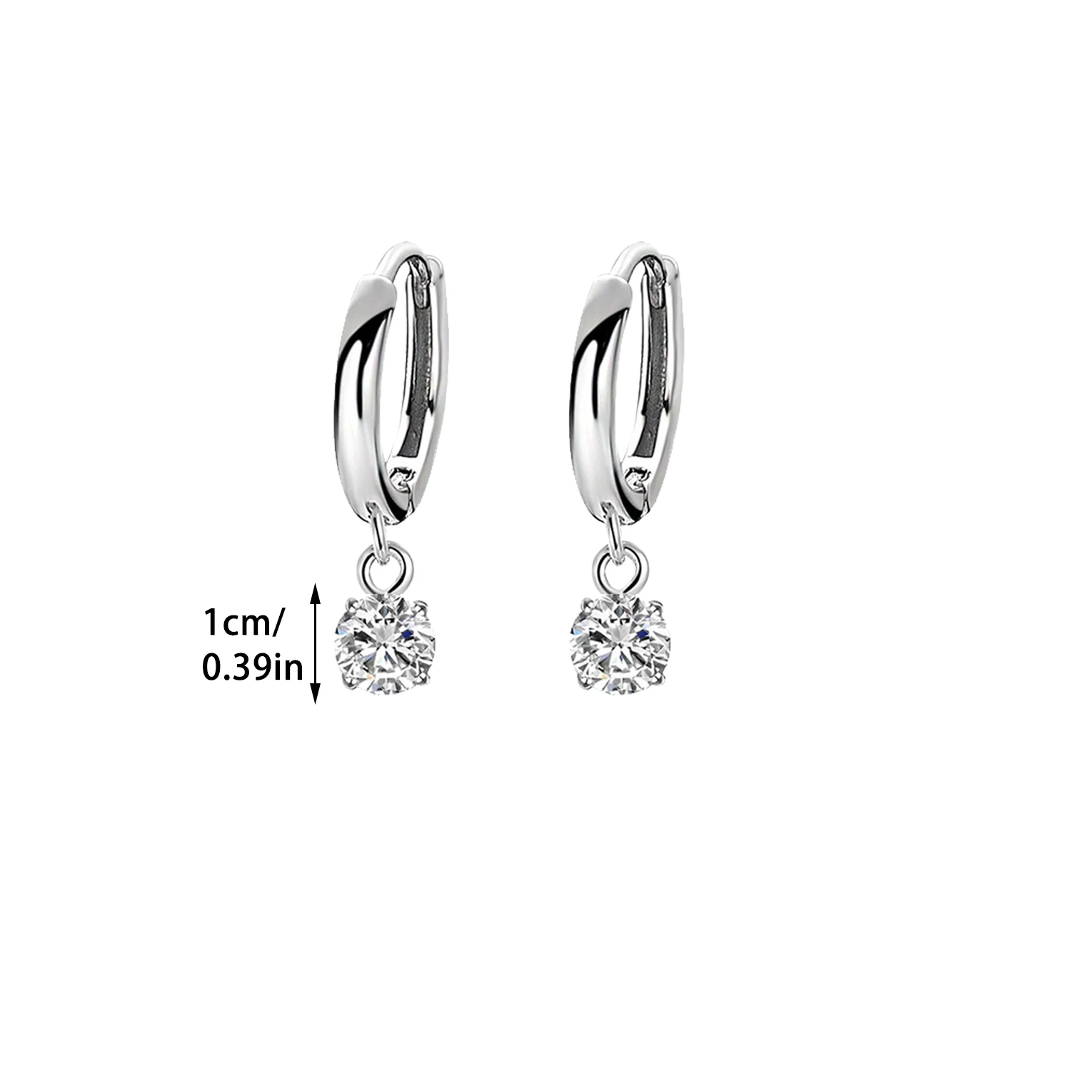 Y2K Light Luxury Shiny Zircon Pendant Hoop Earrings for Women Korean Fashion Sweet Cool Crystal Earrings Wedding Party Jewelry