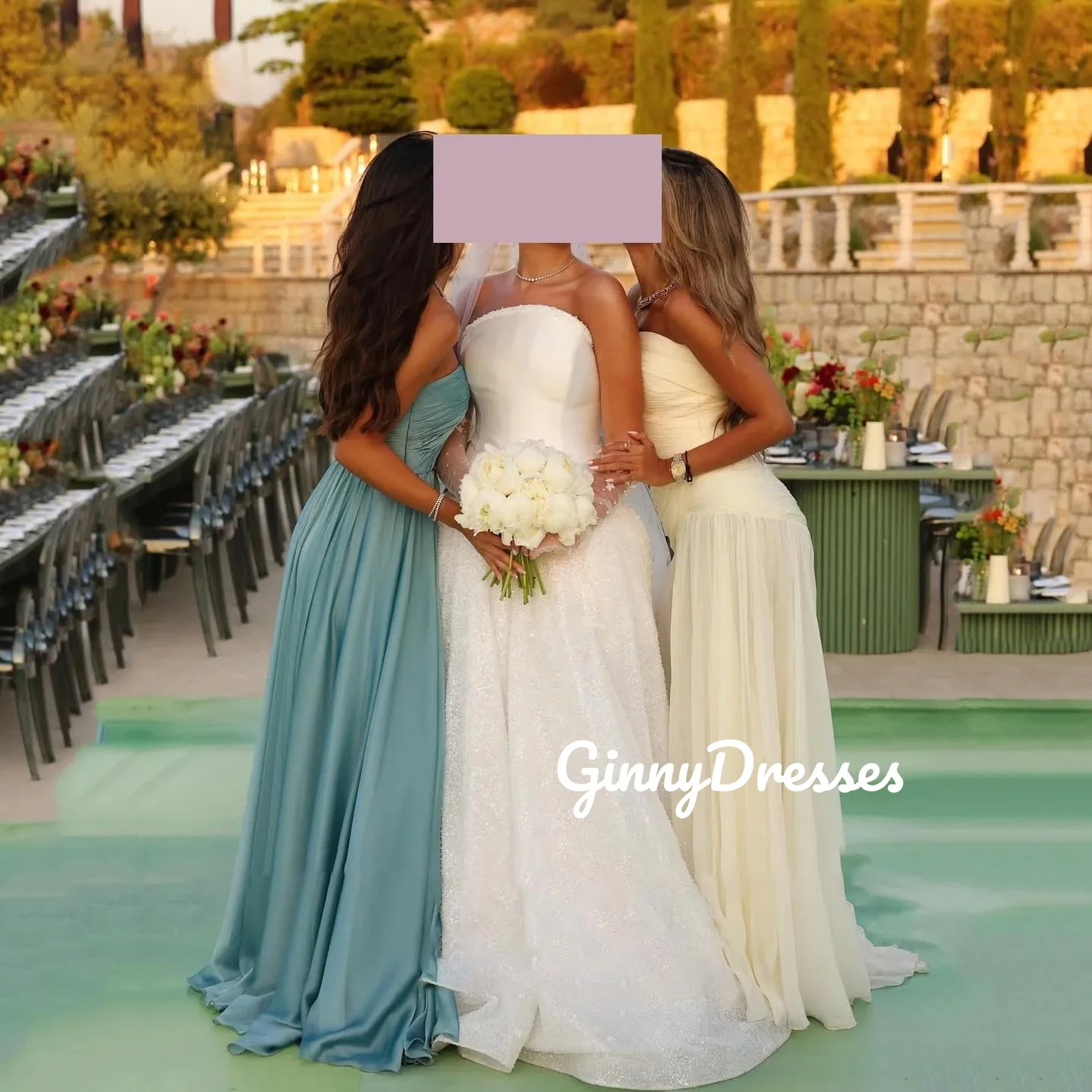 Dubai Luxus-Abendkleid, individuelle A-Linie, trägerlose Cocktailkleider für Damen, bodenlange Rüschenkleider für besondere Anlässe