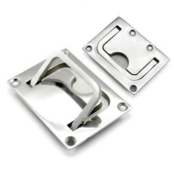 Door Handle 304 Stainless steel industrial panel folding hatch cover concealed bottom plate solid embedded