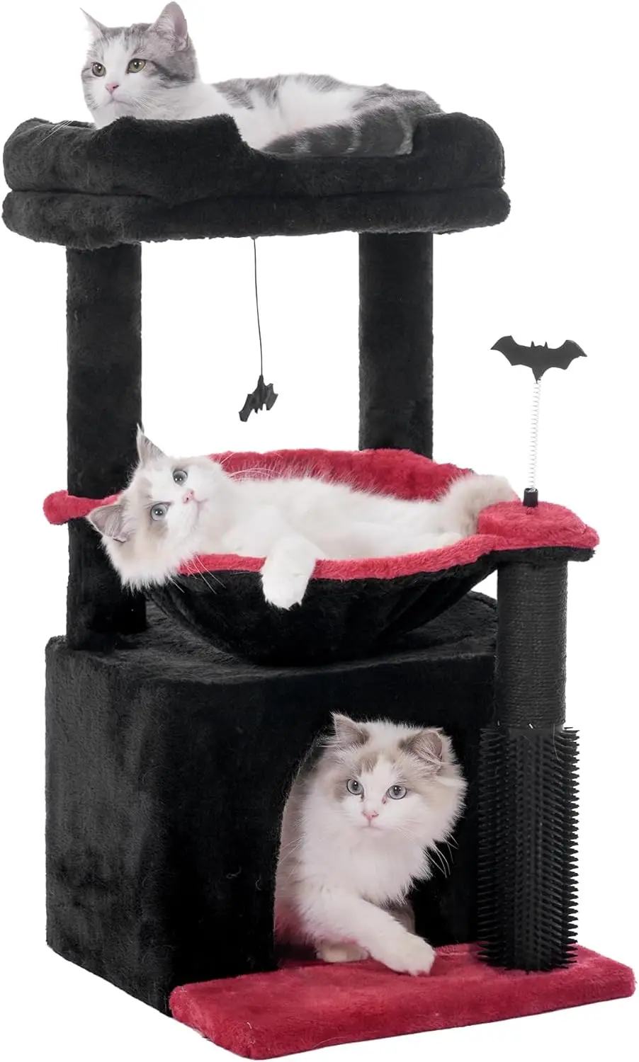 

Gothic Cat Tree 32 Inches Small Cat Tree for Large Cats Adult Cat Tower with Scratching Post,15