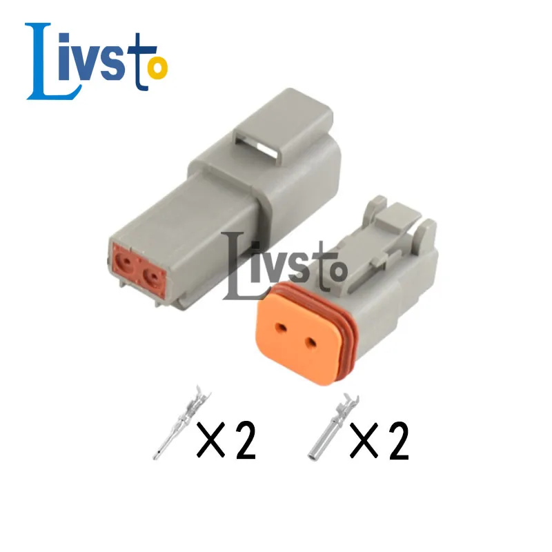 One Set DT Connector Kit Auto Connector Deutsch Series Connector DT04/DT06-2P 3P 4P 6P 8P 12P With Terminal And Pins