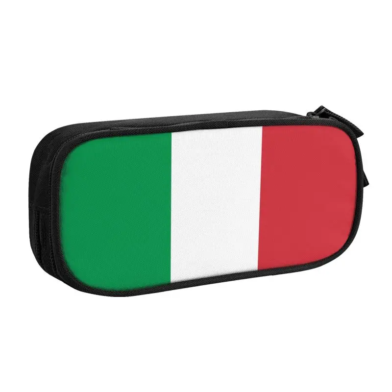 Customized Italy Flag Cute Pencil Case Boy Girl Large Capacity Italian Proud Pencil Box School Accessories