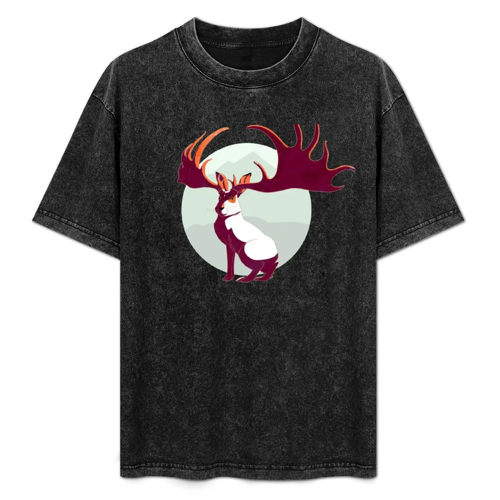 

Megaloceros giganteus Jackalope T-Shirt Trendy Casual Short Sleeve Shirt