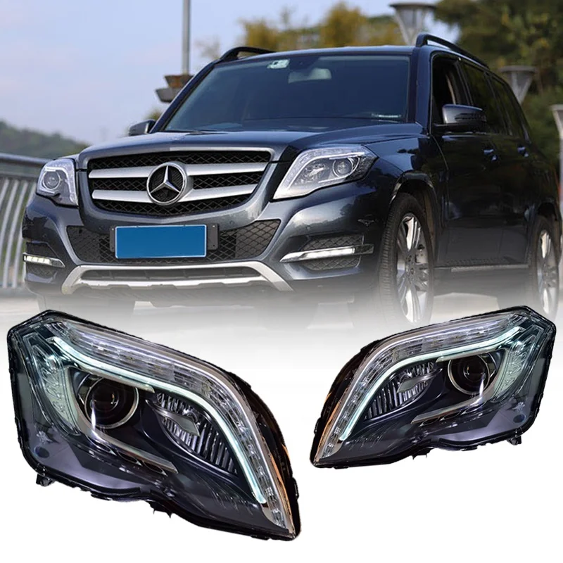 For Mercedes-Benz X204 Headlight Projector Lens GLK Class GLK250 Dynamic Signal Headlight GLK300 Emitting Diode Headlight