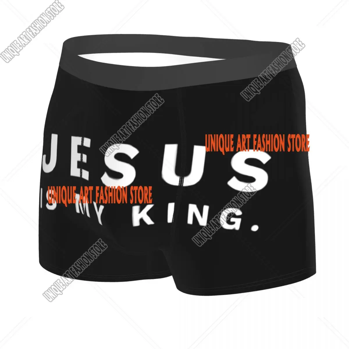 Custom Jesus Is My King Boxers Shorts Panties Male Underpants Stretch  Religious Christian God Briefs Underwear