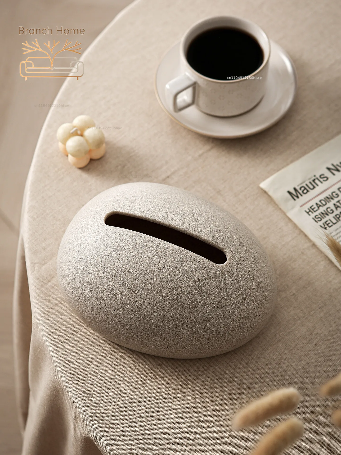 Creative tissue box, pumping carton, advanced sense wabi-**** wind coffee table storage box, living room light luxury, advanced