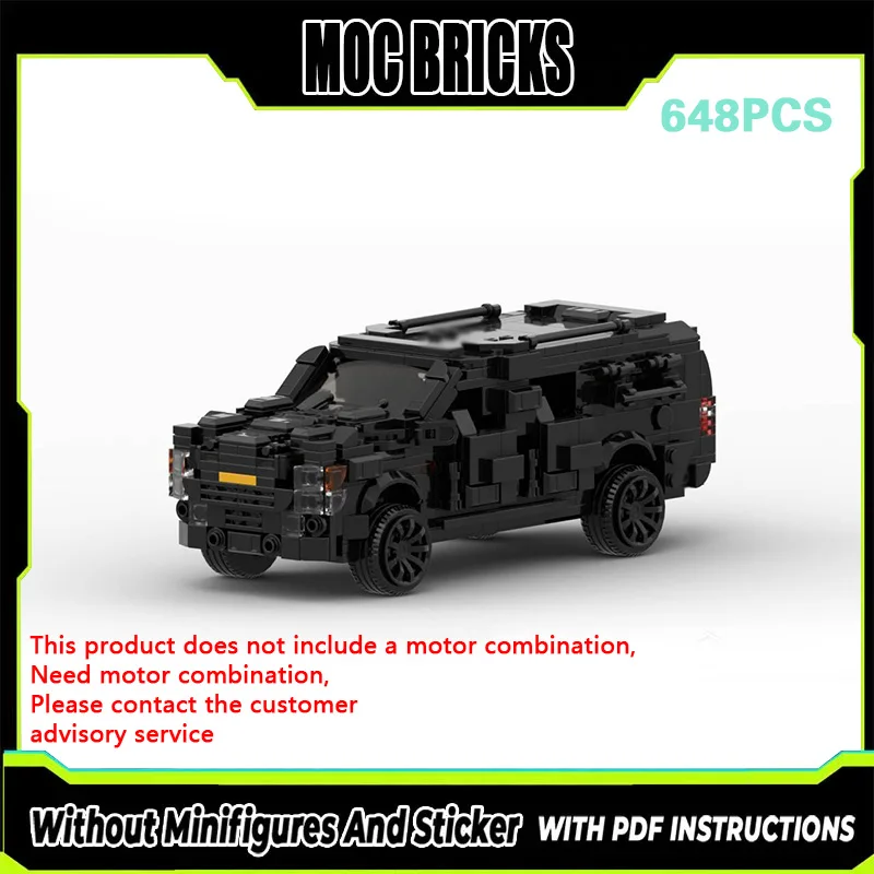 

City Car Model MOC Building Bricks Full-Size Sport Utility Vehicle Modular Technology Gifts Holiday Assemble Children Toys Suit