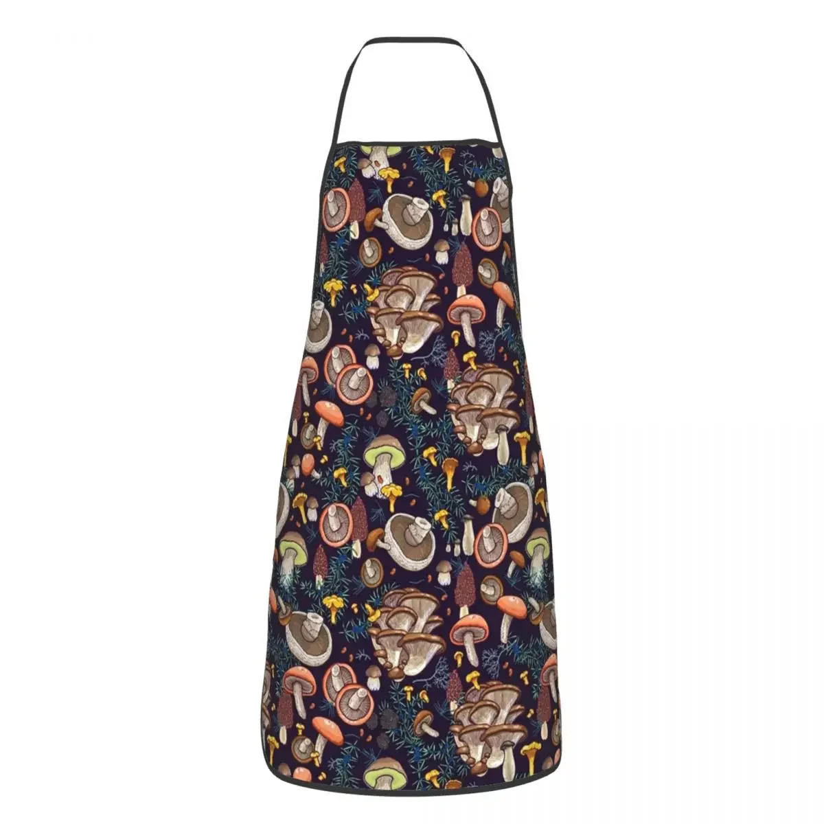 Custom Bib Dark Dream Forest Mushroom Apron Men Women Unisex Adult Chef Kitchen Cooking Tablier Cuisine Painting