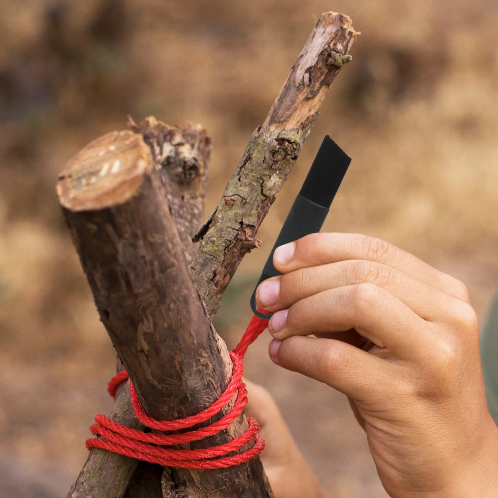 

10pcs Fire Starter Scrapers Outdoor Camping Emergency Stainless Steel Magnesium Rod Lightweight Portable Flint