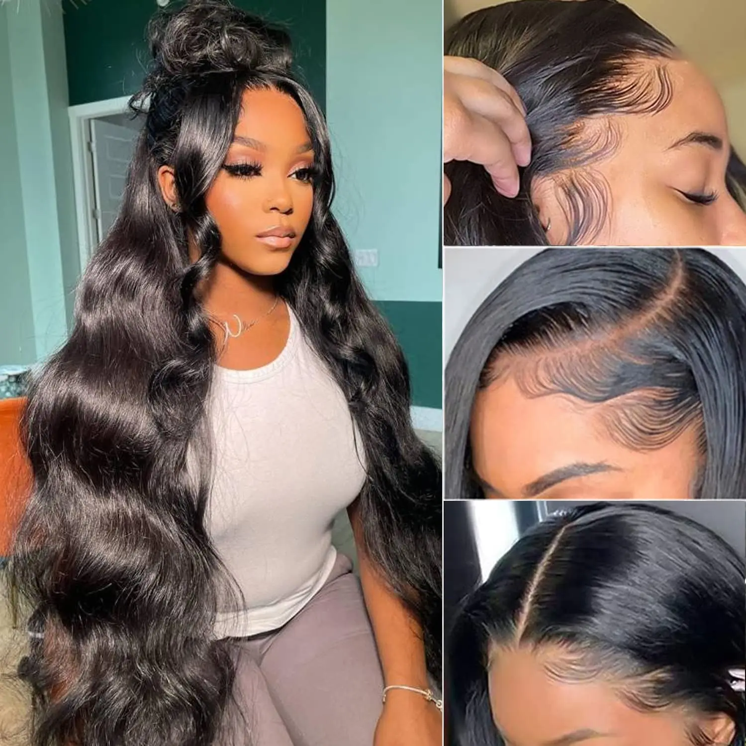 

250% 30 Inch 13x4 13x6 Hd Lace Frontal Wig For Women 4x4 Closure Human Hair Wig Body Wave Curly Remy Black Glueless Preplucked