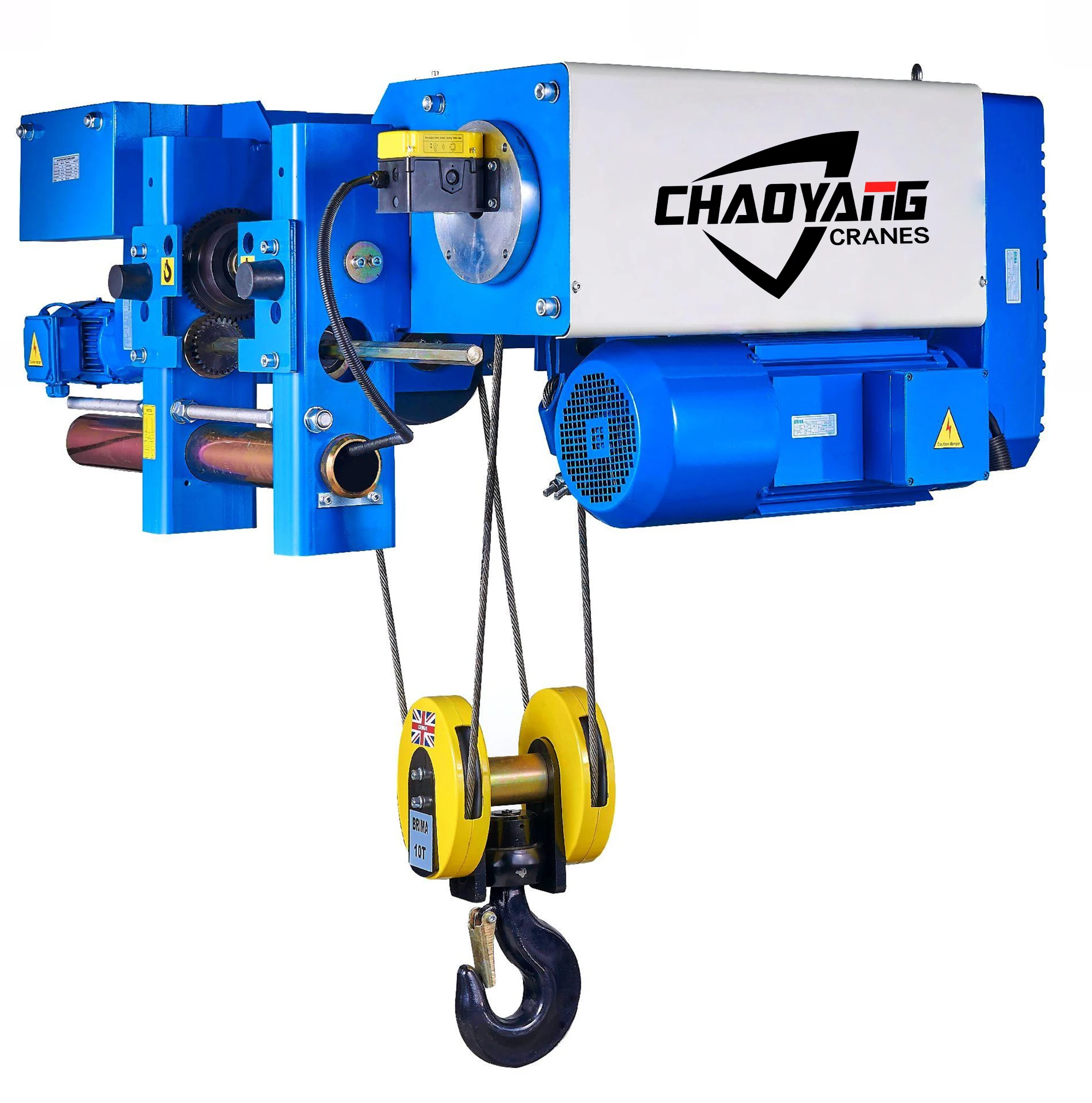 European Model Workshop Electric Wire Rope Hoist with Low Headroom Featuring Wire Rope Sling Type