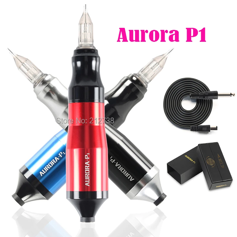 

AURORA P1 Tattoo Pen Rotary Tattoo Machine Aluminum Cartridge Tattoo Gun Equipment Quiet Motor for Cartridge Needles Supply-B7