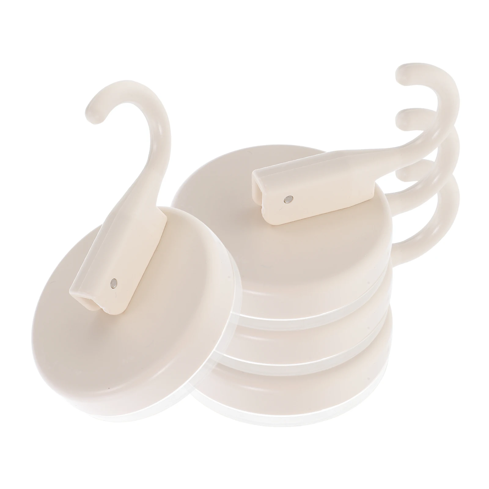 

4Pcs Suction Cup Hooks Bathroom Kitchen Towel Robe Hangers No-Drill Removable Reusable White Finish Modern Decor