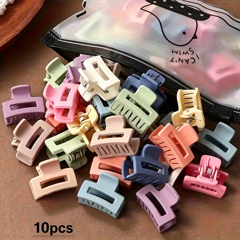 5 10 20 30Pcs Mini Colorful Hair Clips, Packaged in Bird-Shaped Bags with Random Colors, Square Mixed-Color Hair Clips, Suitable for Women, Random Colors, Hair Accessories, Suitable for All Seasons, Holiday Women's Clo