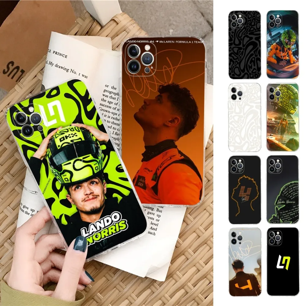 F1 Formula 1 L-Lando N-Norris Phone Case For IPhone 16 15 14 13 12 Mini 11 Pro XS Max X XR SE 6 7 8 Plus Soft Silicone Cover