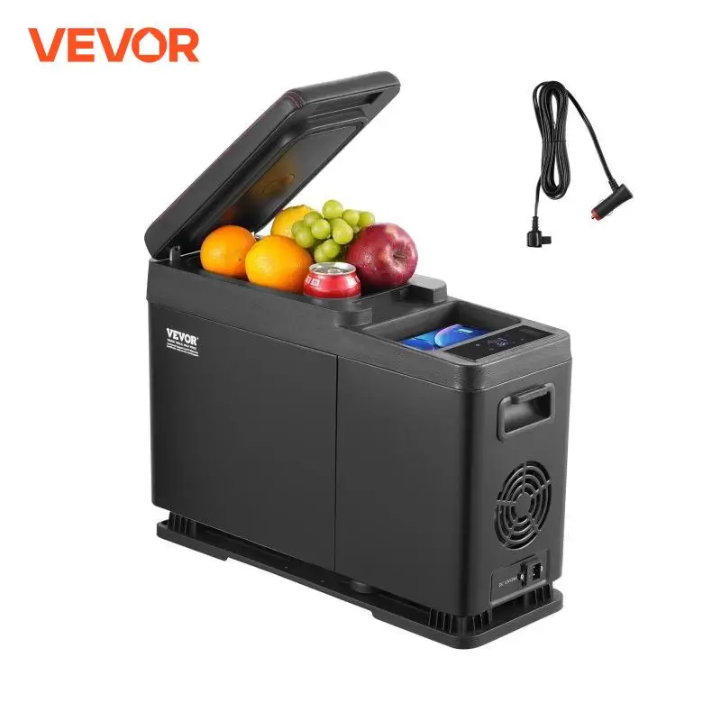 VEVOR 8L Car RefrigeratorCar Armrest Refrigerator Fridge 8L Single Zone Freezer -4℉-68℉ Adjustable Range 12/24V DC and Cooler