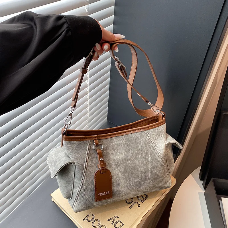 

2025 New Korean Minimalist Large Capacity Leather Tote Bag for Women Multiway Crossbody Underarm Shoulder Bag Commuting Work