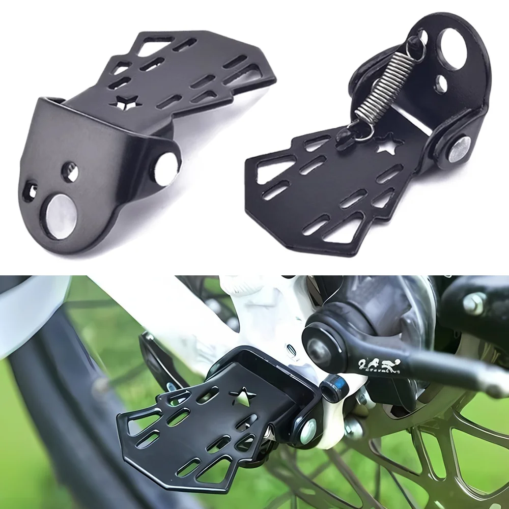 

Bicycle Pedals MTB Rear Seat Footrest Cycling Non-Slip Folding Bike Back Seat Pedal Durable Foot Pedals Road Bike Accessories