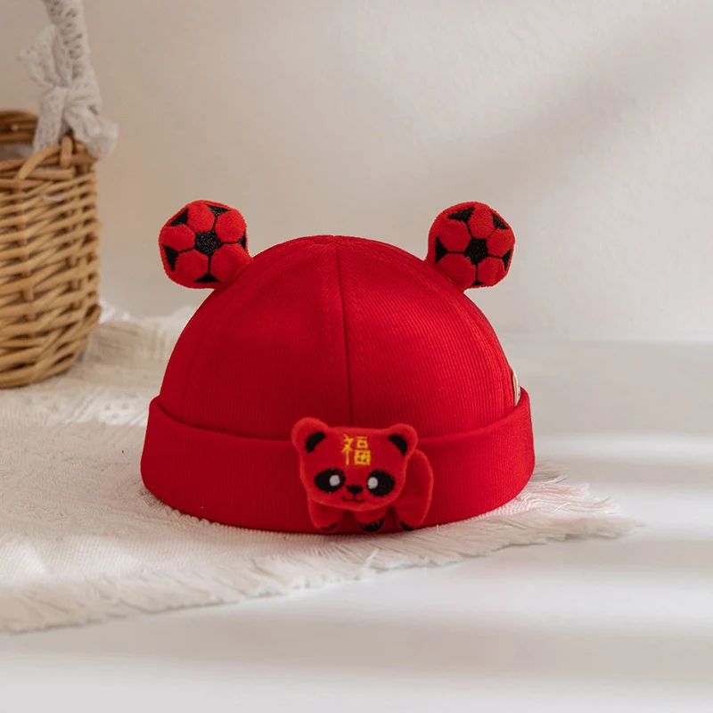 New Fashion Hats Soft Baby Hats Red Themed Hats Warm Hats Small Caps Breathable Hats For Babies Toddlers Newborn Children