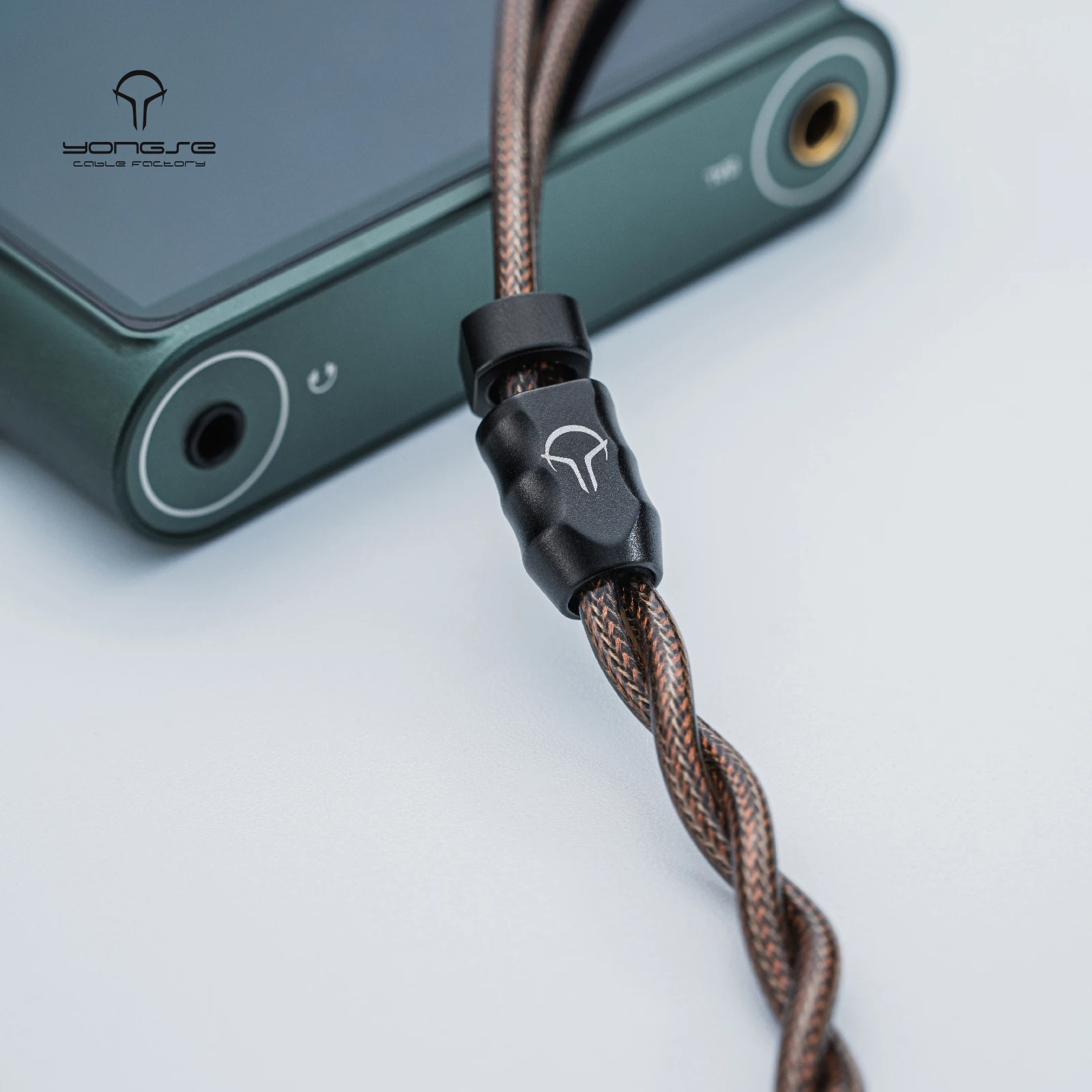 كابل سماعة أذن YONGSE Mech-X مطلي بالفضة ونحاس كريستالي واحد + كابل حماية من الجرافين #5