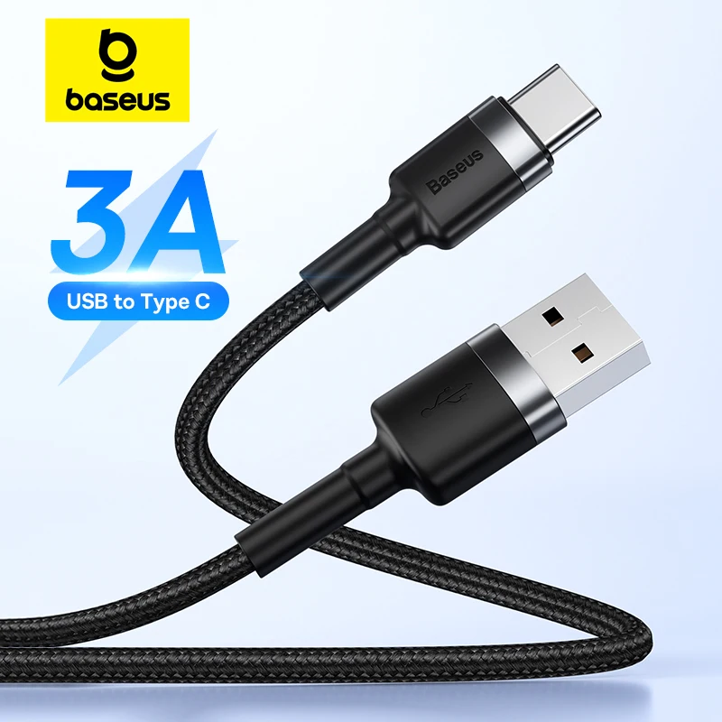 Baseus Cable USB tipo C de carga rápida para Samsung S10 S9 Cable de carga rápida 3,0 USB C para Huawei P30 Xiaomi Cable de cargador de USB-C