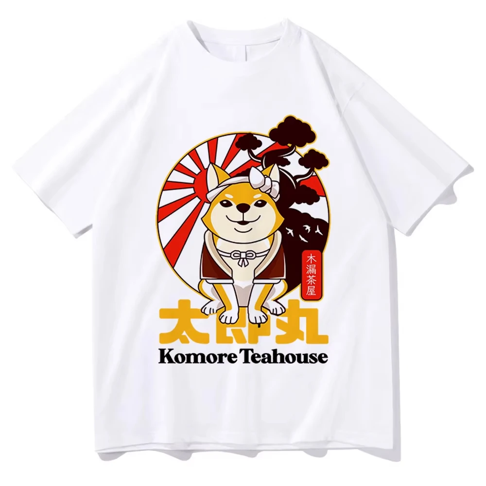 Camiseta Genshin Impact Thoma Taroumaru, camiseta a la moda para hombre, Inazuma Bonsai Akita, videojuego, camiseta bonita de Shiba Inu, camiseta de algodón Unisex