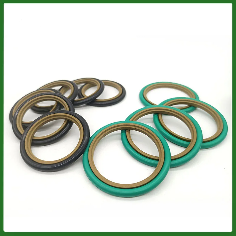 1PCS Step Seal STd/GRS Rotary Joint Oil Seal NBR O-ring Piston Rod Seal Ring High Temperature Resistance Wear Resistance