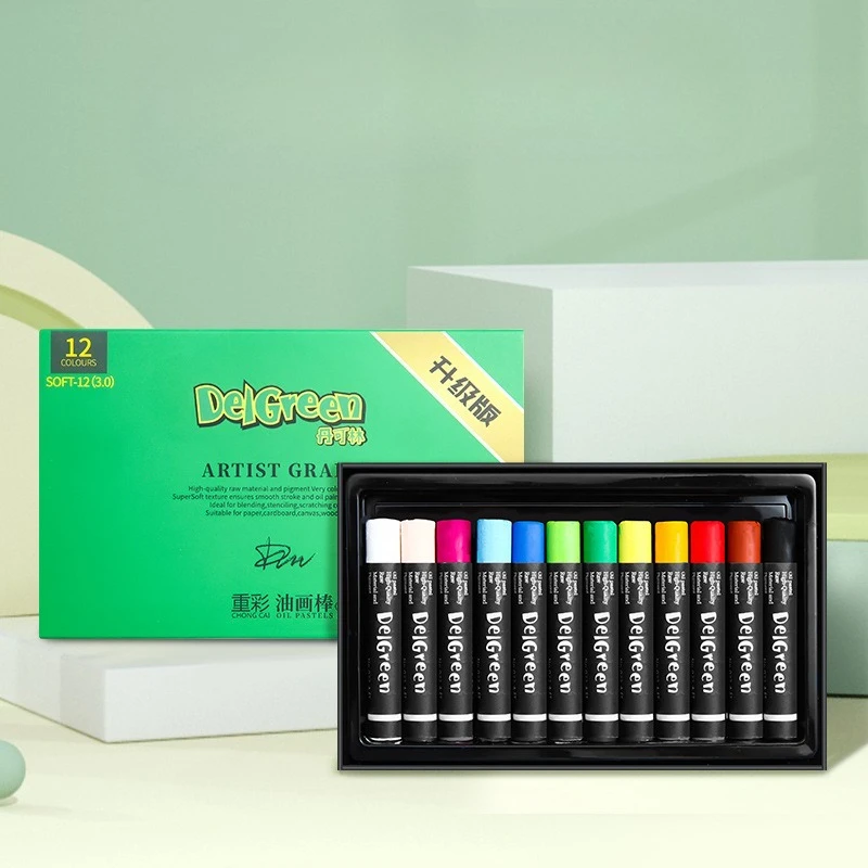 6/12/24/36/48/72-Color Soft Oil Pastels Set Non-Toxic Vibrant Crayons for Kids Artists Drawing Sketching Supplies
