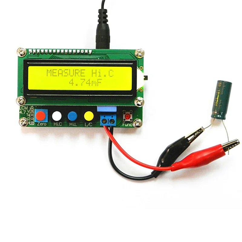 AA84 Digital Capacitor Meter Inductance Capacitance L/C Meter LCD Capacitance Meter Tester Mini USB Interface with USB Cable