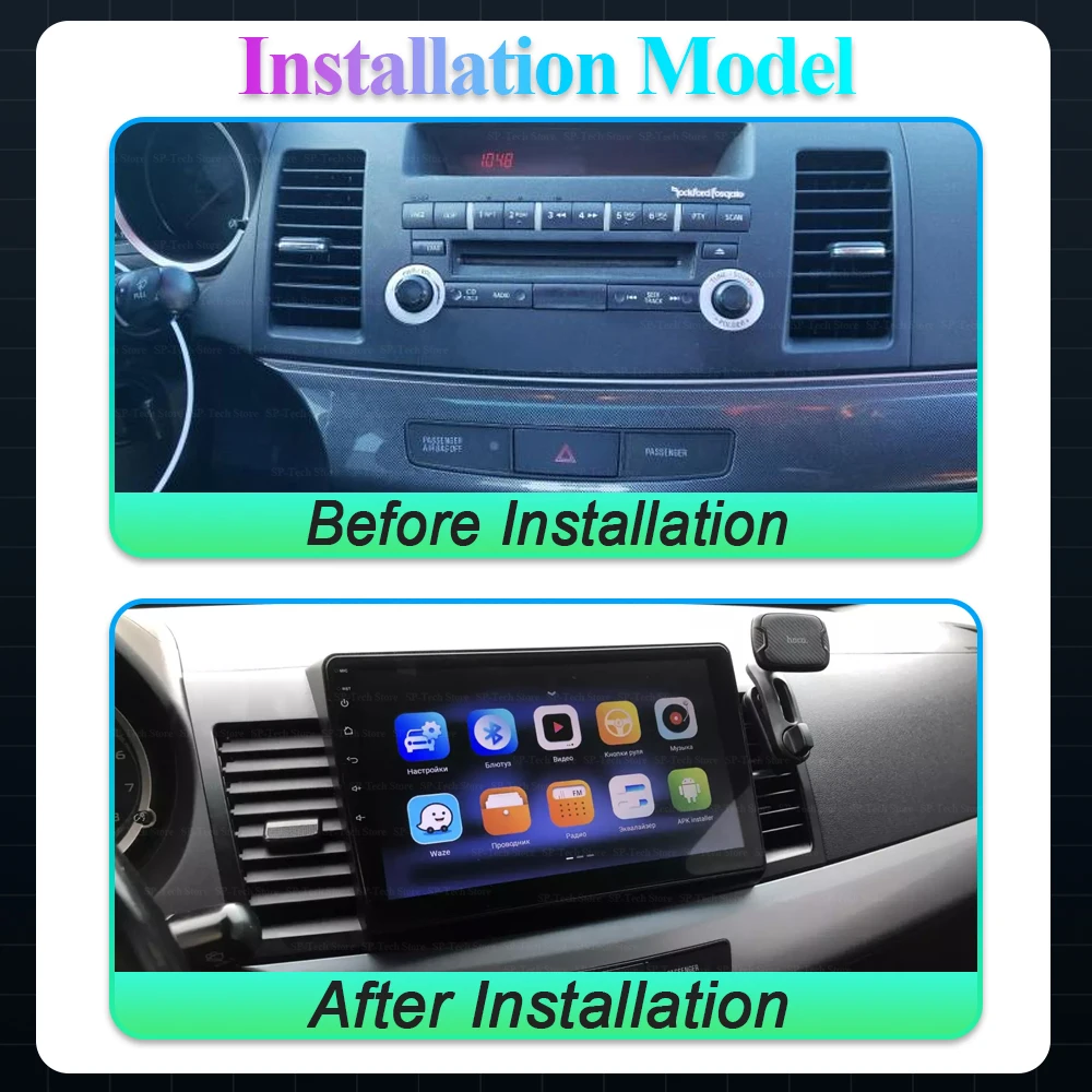 Android 16 For Mitsubishi Lancer 9 10 X 2008 2009 2010 2011 - 2016 Car Radio Stereo Audio Gps Auto Scree 5g Wifi Dvd Bluetooth
