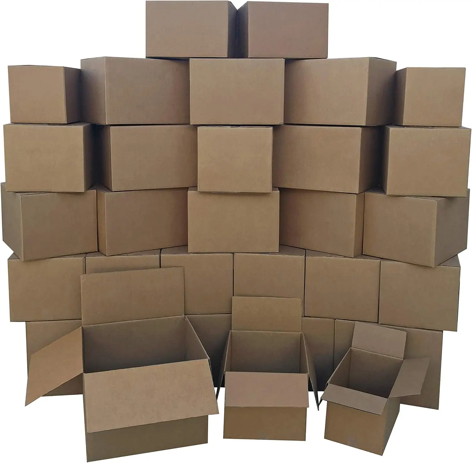 Cardboard Moving Boxes in Small, Medium, Large Sizes, Pack of 30, Brown - Durable and Versatile for Home or Office