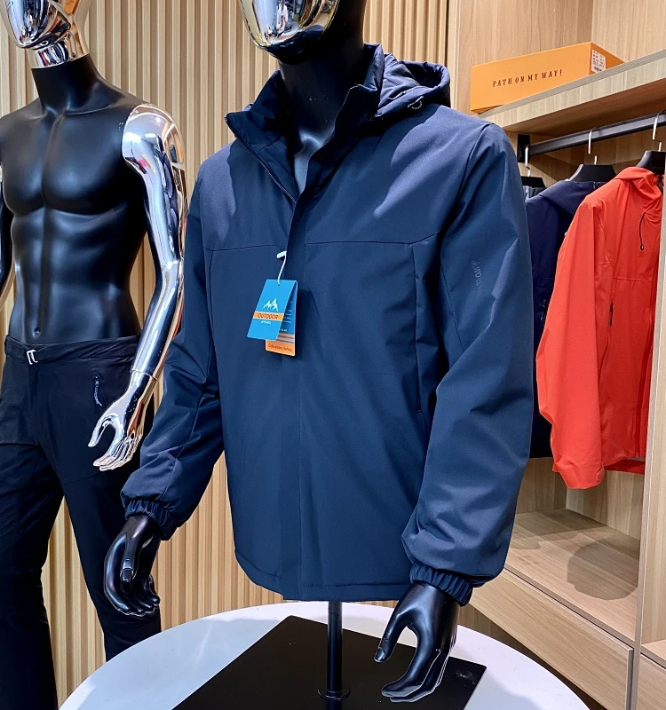 سترة رجالية من القطن للاستخدام الخارجي من Jaet down بديلة من الألياف الدافئة بغطاء للرأس مناسبة للخريف والشتاء قابلة للتنفس للشباب