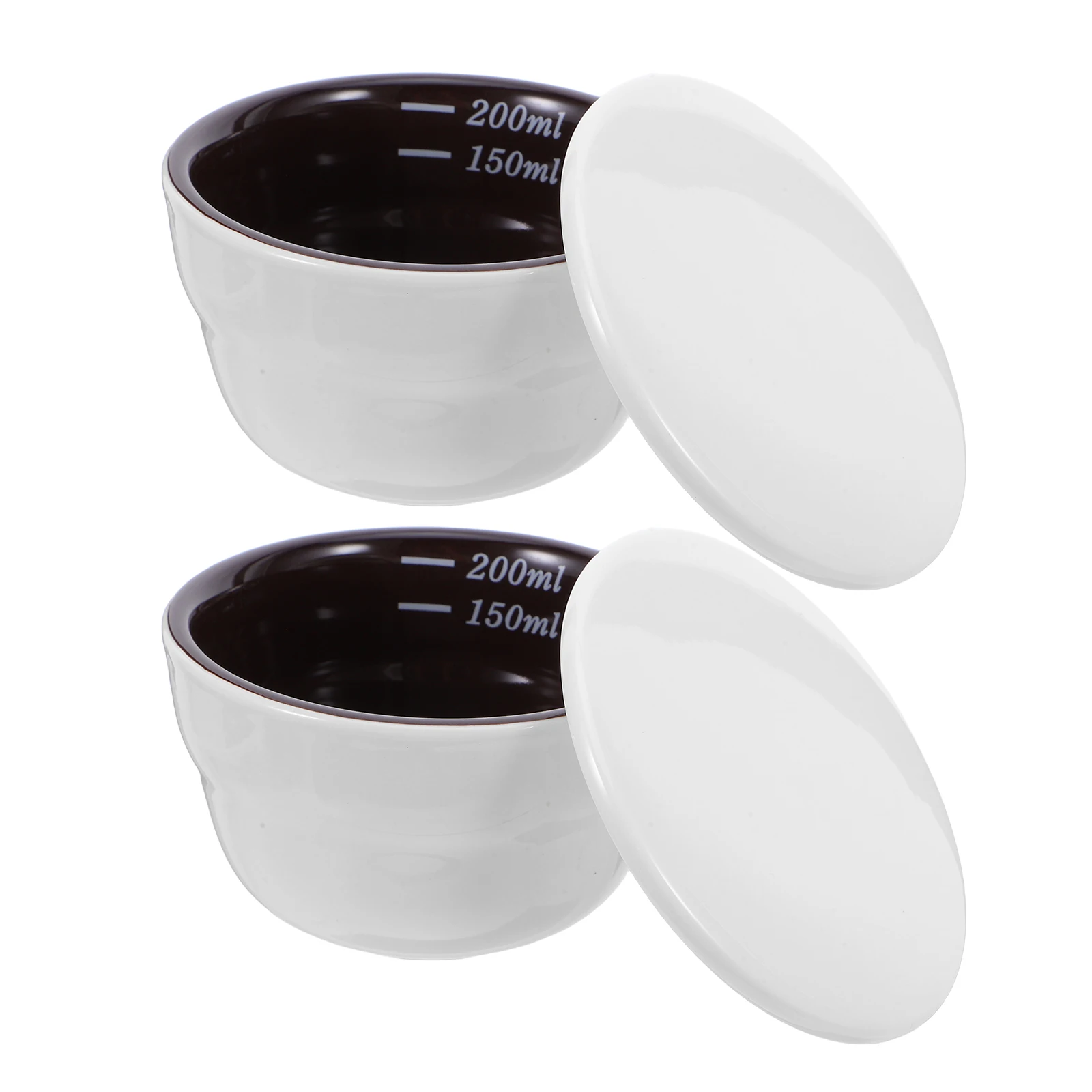 

1Set Ceramic Coffee Cupping Bowl Porcelain Stackable Espresso Measuring Cup Precision Water Coffee Bean Tasting Measuring Bowl