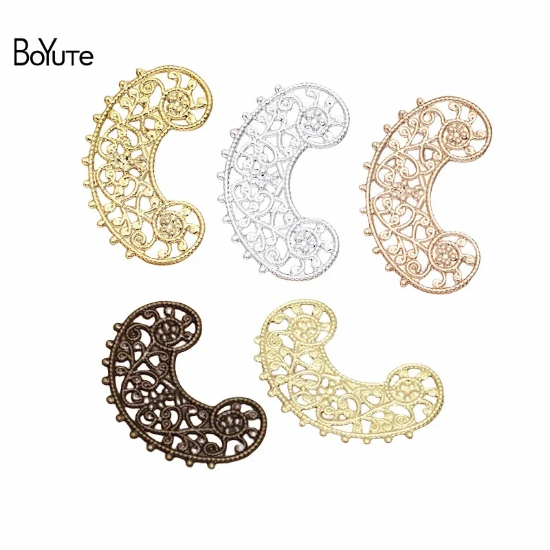 

BoYuTe (100 Pieces/Lot) 18*30MM Brass Filigree Materials Diy Handmade Jewelry Accessories