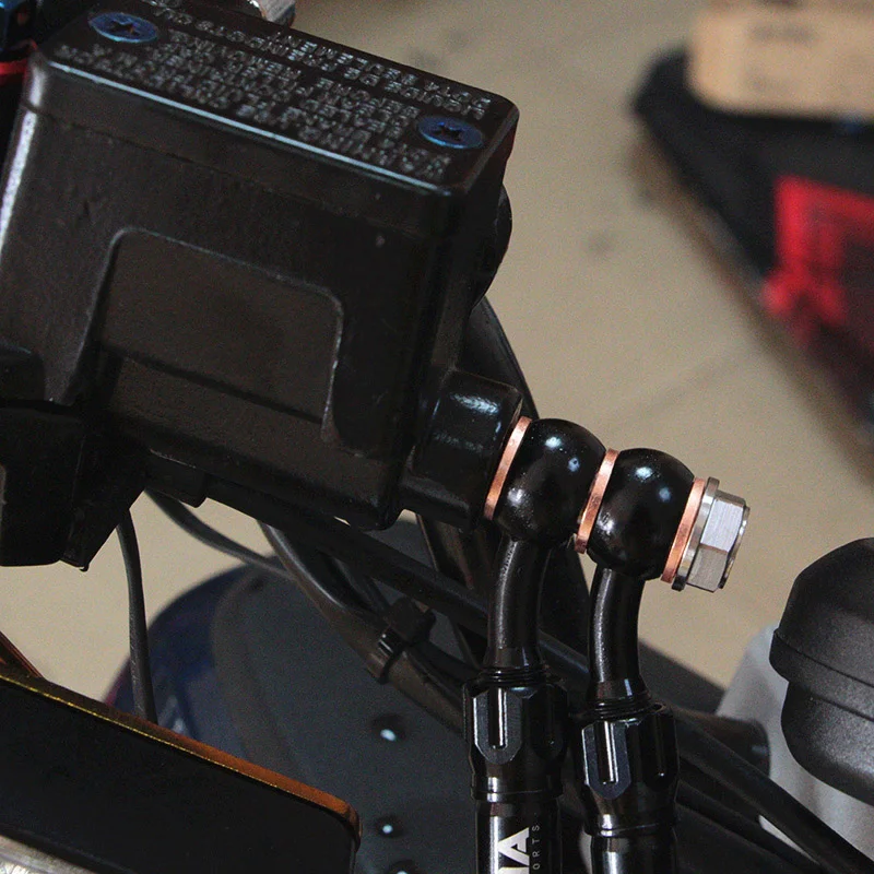 العالمي M10x1.0mm M10x1.25 دراجة نارية الفرامل الفرجار فوهة الزيت المسمار الهيدروليكية الفرامل أسطوانة رئيسية خرطوم زيت المزدوج البانجو الترباس