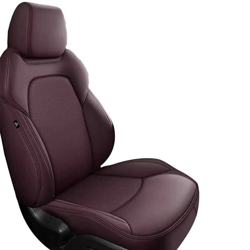Napa Leather Car Seat Covers Breathable Perforated Auto Seat Protector Airbag Compatible For All Vehicle seat cover