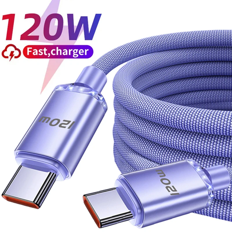 

PD 120W Type C Cable Super Fast Charger Cord Quick Charge USB C Cables Phone Charger for Iphone 15 Xiaomi Data Charger Cords