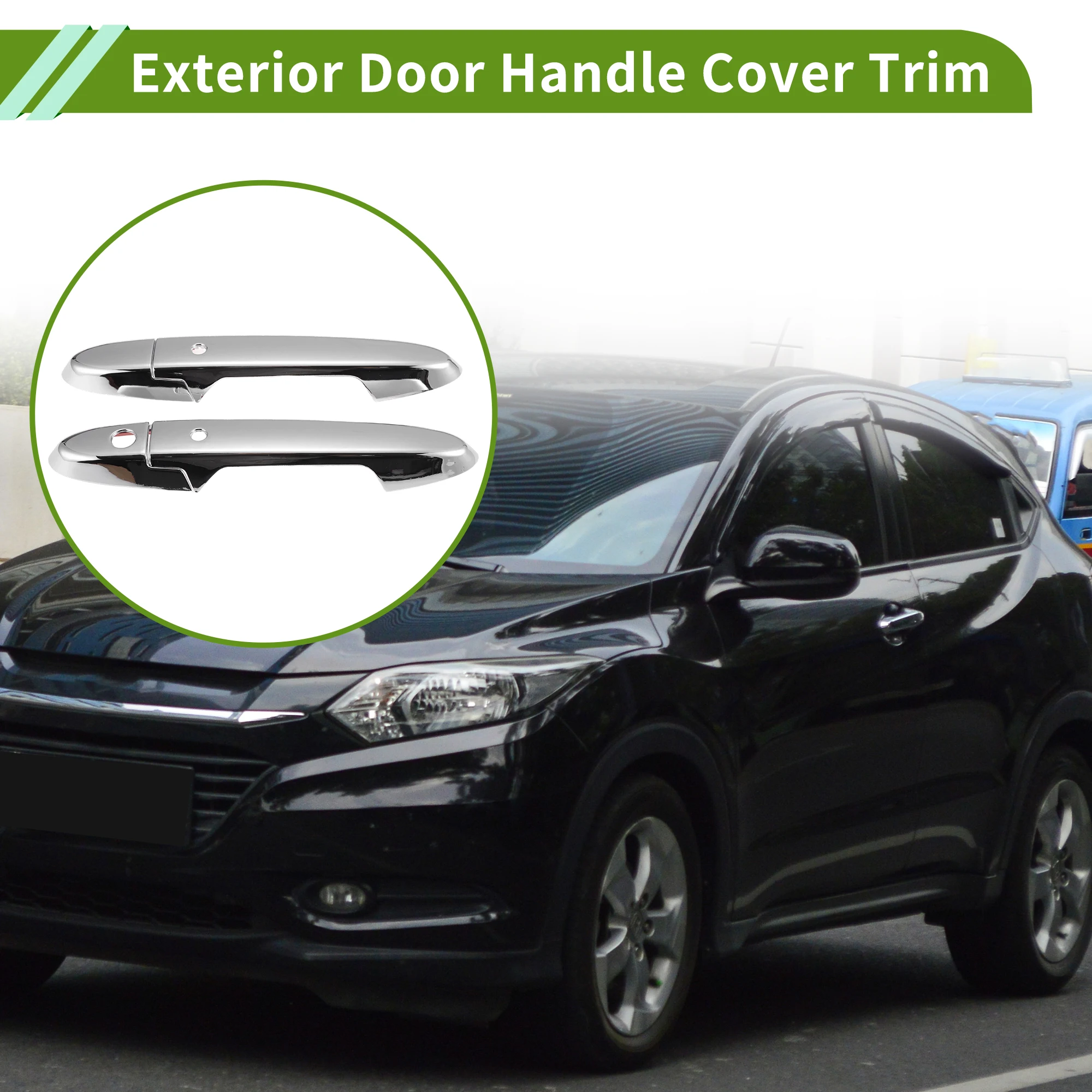 

Накладки на внешние ручки дверей UXCELL (левая и правая) для Honda HR-V 2016-2020, гальванизированные, серебристые