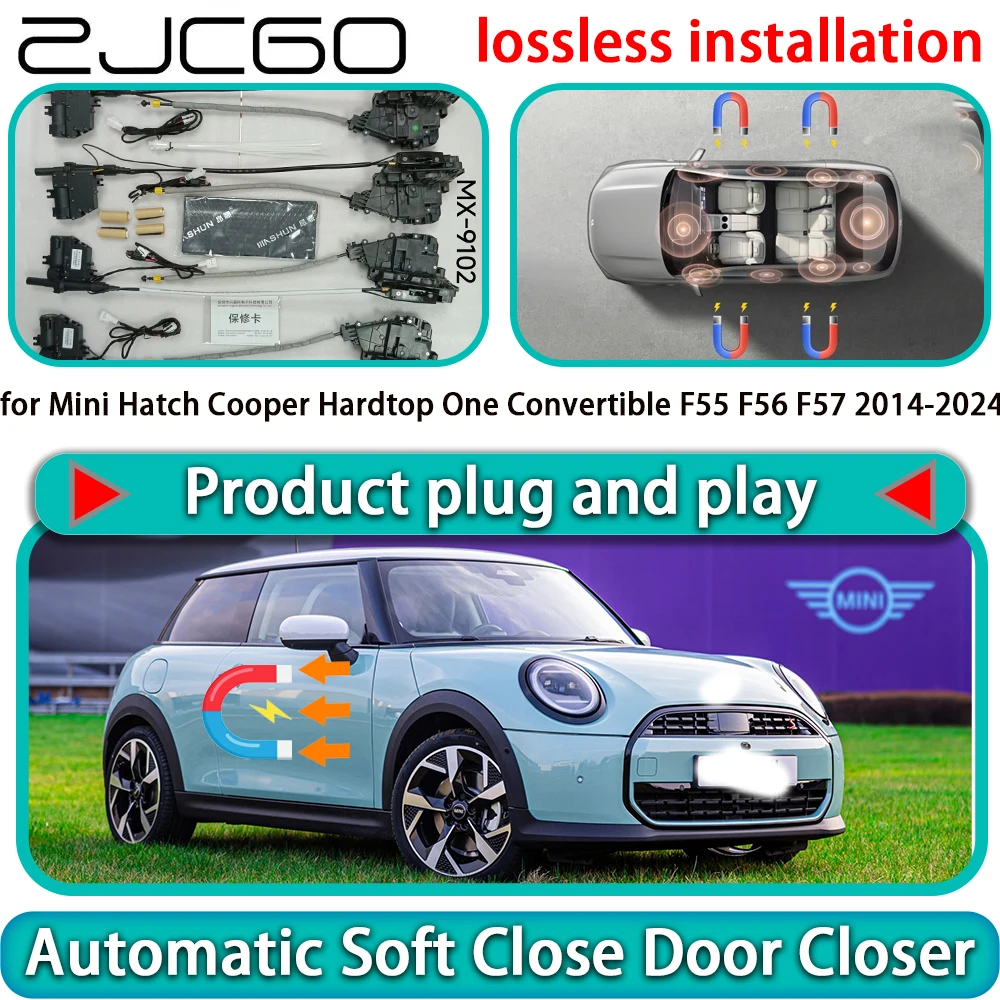for Mini Hatch Cooper Hardtop One Convertible F55 F56 F57 Auto Soft Close Door Kit Power Latch Door Catch Soft Closing Assist