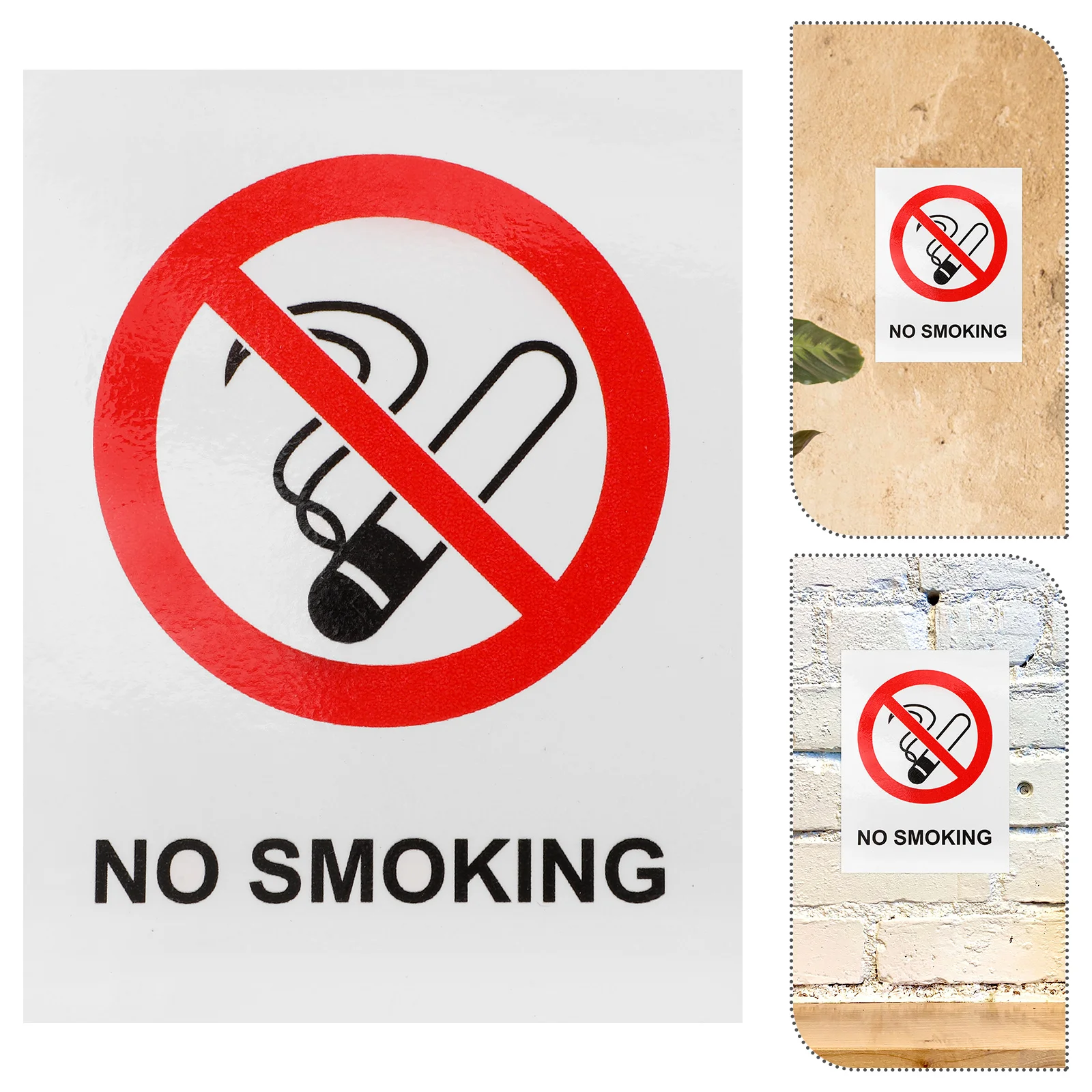 

6pcs No Smoking Stickers Pvc Adhesive Signs For Office Mall Hotel Business Use Anti Smoking Decals