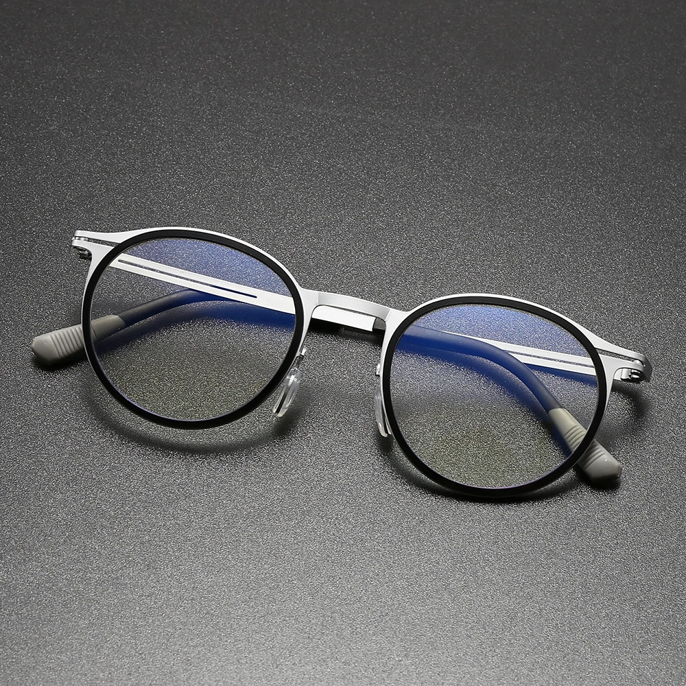 

Очки FYTOO: ультралегкие титановые круглые оправы, 3 цвета, унисекс, модные, для офиса, повседневной носки, 2007