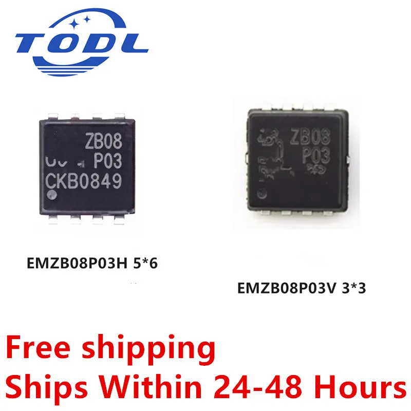 10piece) EMZB08P03V EMZB08P03H EMZB08P03 ZB08P03 QFN-8 30V P-Channel Power MOSFET Transistor Chipset