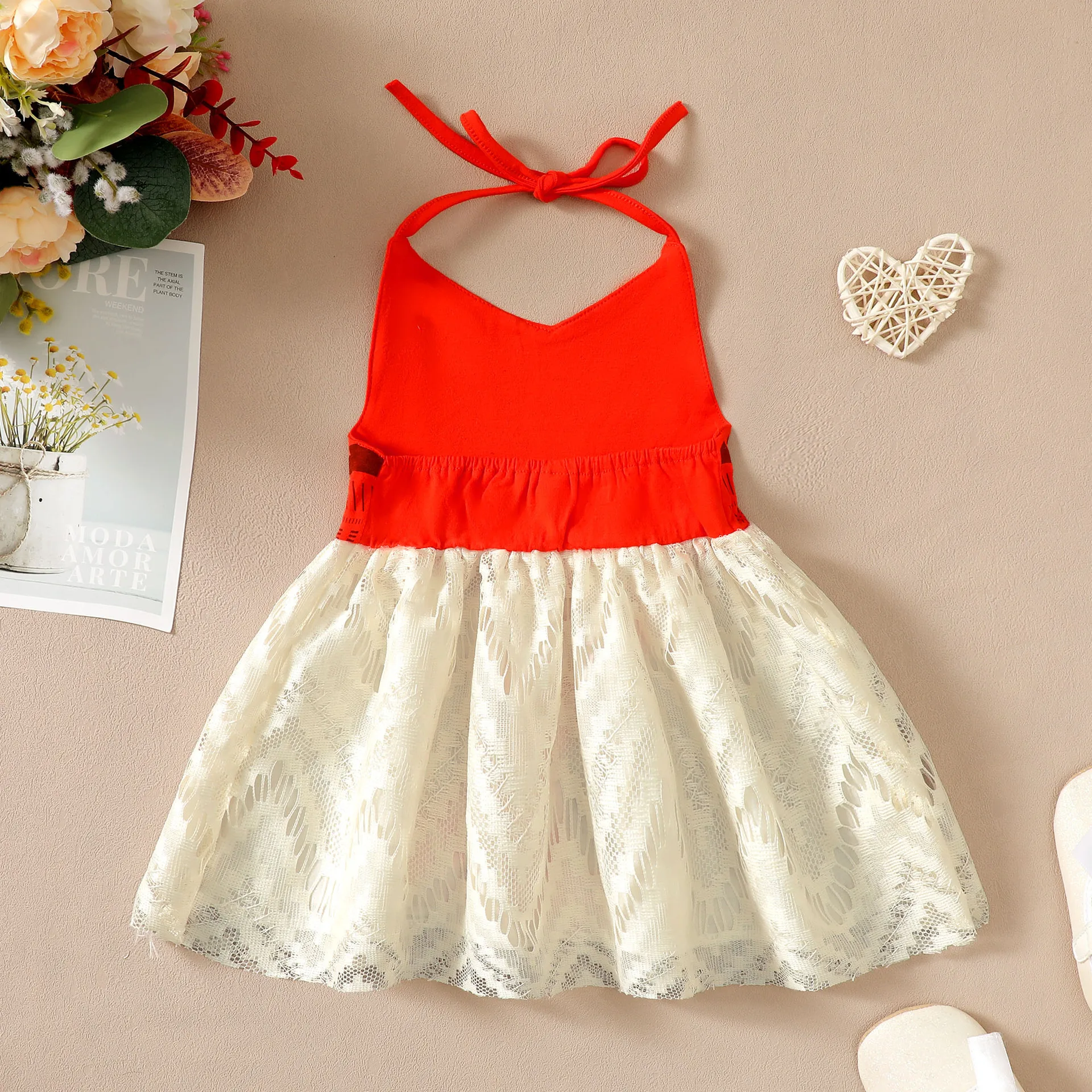 1-6 Yrs Little Moana Halter Sundress Baby Vaian Younger Sister Ocean Voyager Kid Summer Beach Hawaii Style Princess Casual Frock image 3