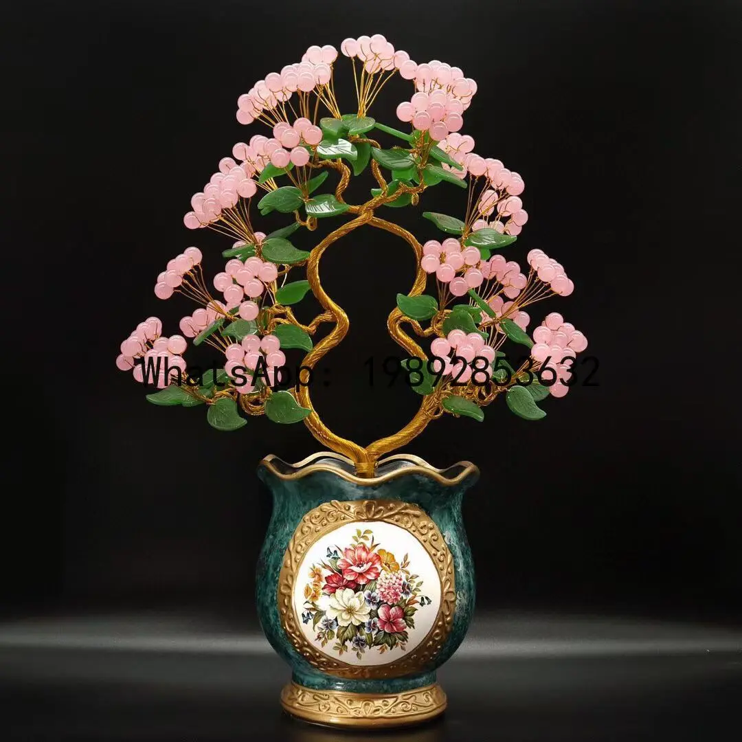 LYY natural powder crystal fortune tree home decoration rich full house opening housewarming