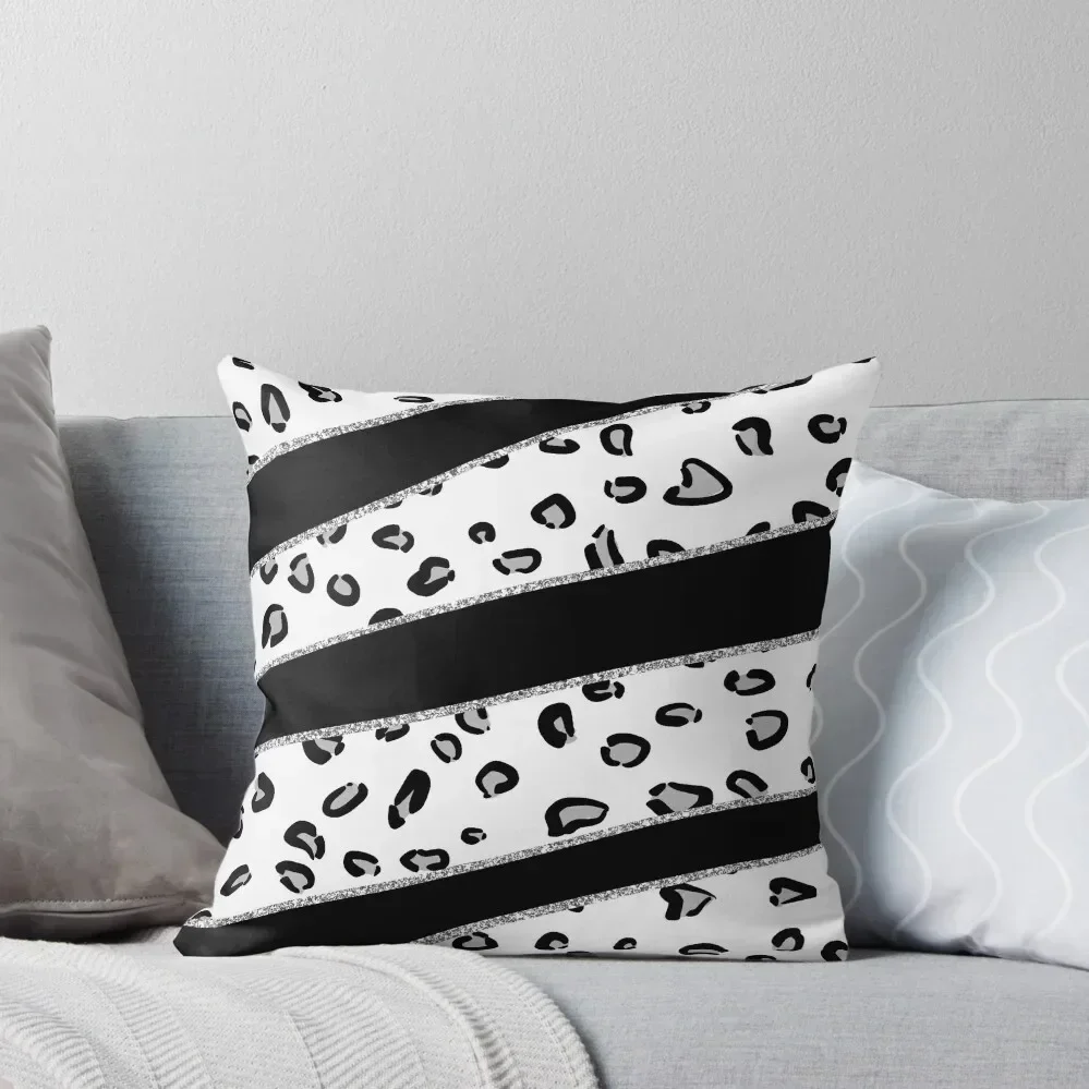 

Fancy White Snow Leopard Throw Pillow Pillowcases For Pillows christmas supplies Sofa Cushion Cover ornamental pillows pillow