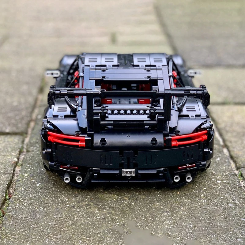 Moc Tecnico Auto Mercedess GTR Nero Modello di Auto Sportiva Building Blocks Fai da Te Assemblaggio Creativo Mattoni Giocattoli Regalo di Natale per Bambini