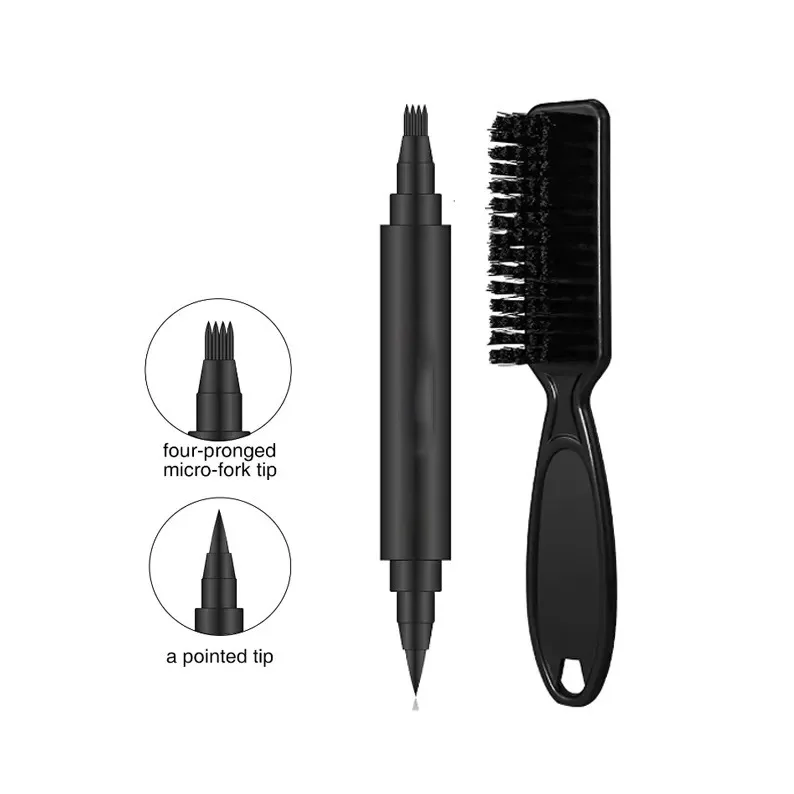 Waterproof Beard Facial Hair Styling Beard Enhancer Pen Beard Filler Men's Cosmetics Moustache Coloring Shaping Tool Hair Pencil