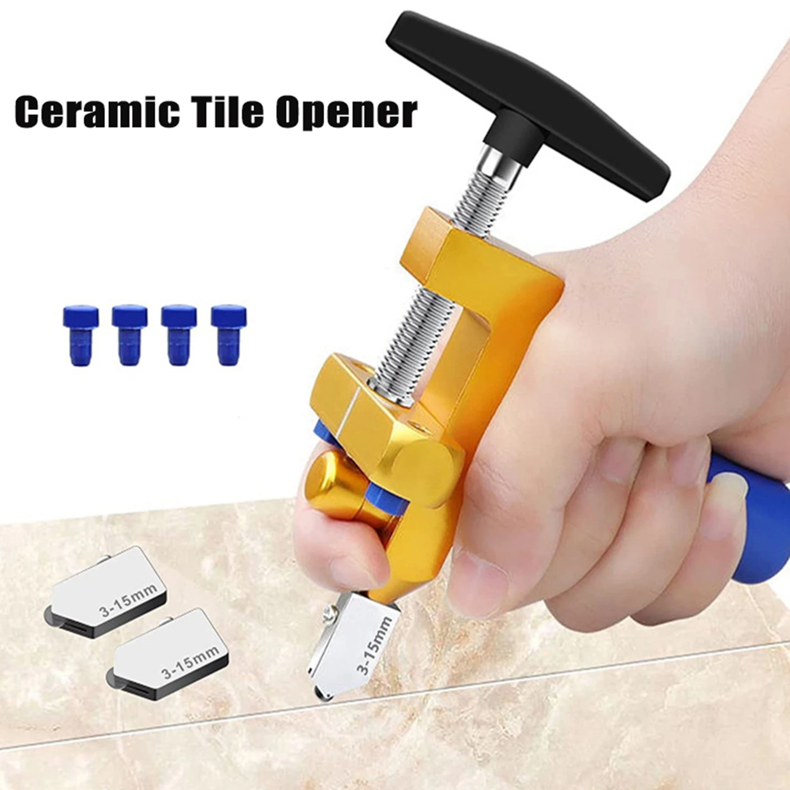 

Manual Glass Tile Cutter 2 in 1 Glass Cutting Tool with Glass Breaking Pliers for Ceramic tiles Glass and Mirror